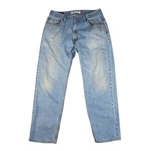 Y2K Levi's 550 Jeans Men's 31.5x28.25 Blue Relaxed Fit Distressed‎ Denim 00s